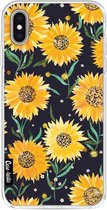 Casetastic Apple iPhone XS Max Hoesje - Softcover Hoesje met Design - Sunflowers Print