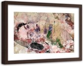 Foto in frame , Abstracte Vrouw in een stad , 120x80cm ,  Multikleur , wanddecoratie , Premium print