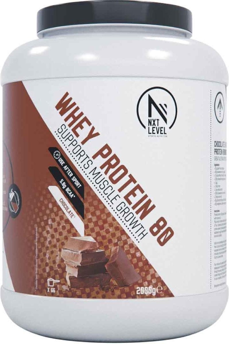 NXT Level Whey Protein 80 - Proteïne Poeder - 2000 gram (66 shakes) - Chocolade