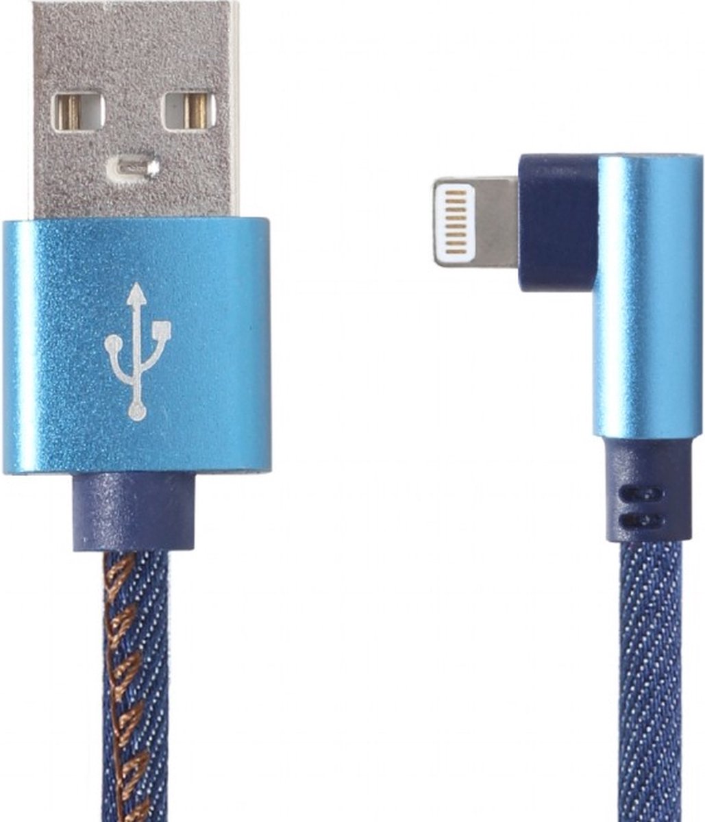 Gembird CC-USB2J-AMLML-1M-BL USB-kabel USB 2.0 USB A Micro-USB B/Lightning Zwart. Blauw