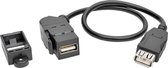 Tripp Lite U060-001-KPA-BK USB-kabel 0,3 m USB 2.0 USB A Zwart