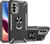 Voor Xiaomi Mi 11i PC + TPU-beschermhoes met 360 graden draaibare ringhouder (grijs)