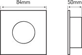 LED Line - OP=OP LED inbouwspot zwart vierkant - Badkamer IP44 - zaagmaat 73mm - buitenmaat 84mm