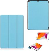 Hoes geschikt voor iPad 2021 / 2020 / 2019 (9e/8e/7e Generatie / 10.2 inch) Trifold Bookcase Licht Blauw – Hoes geschikt voor iPad 2020 hoes 10.2 hard case - Ntech