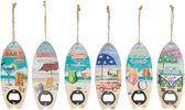 Flesopener DKD Home Decor Metaal Hout MDF (6 pcs) (7 x 1.8 x 17.5 cm)