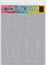 Ranger Dylusions Stencil - silhouette otis