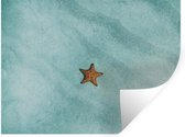 Muurstickers - Sticker Folie - Zee - Strand - Zeester - 80x60 cm - Plakfolie - Muurstickers Kinderkamer - Zelfklevend Behang - Zelfklevend behangpapier - Stickerfolie
