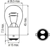 Lamp 12V-25/25W BAX15D