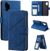 Voor Samsung Galaxy A32 4G Skin Feel Business Horizontale Flip PU Lederen Case met Houder & Multi-kaartsleuven & Portemonnee & Lanyard & Fotolijst (Blauw)