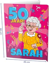 Uithangbord - Window signs - Sarah 50 jaar