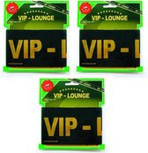 3x stuks markeer afzetlint Vip-Lounge 6 meter - Feestartikelen/versieringen