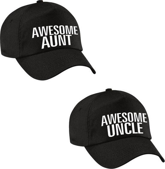 Awesome Aunt en Uncle petje zwart Cadeau baseball caps voor Oom en Tante Oom en... bol
