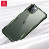 Shock case met gekleurde bumpers geschikt voor Apple iPhone 11 Pro - groen + glazen screen protector