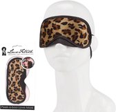 Lux Fetish Masker/Blinddoek Peek-a-boo Love Mask Bruin