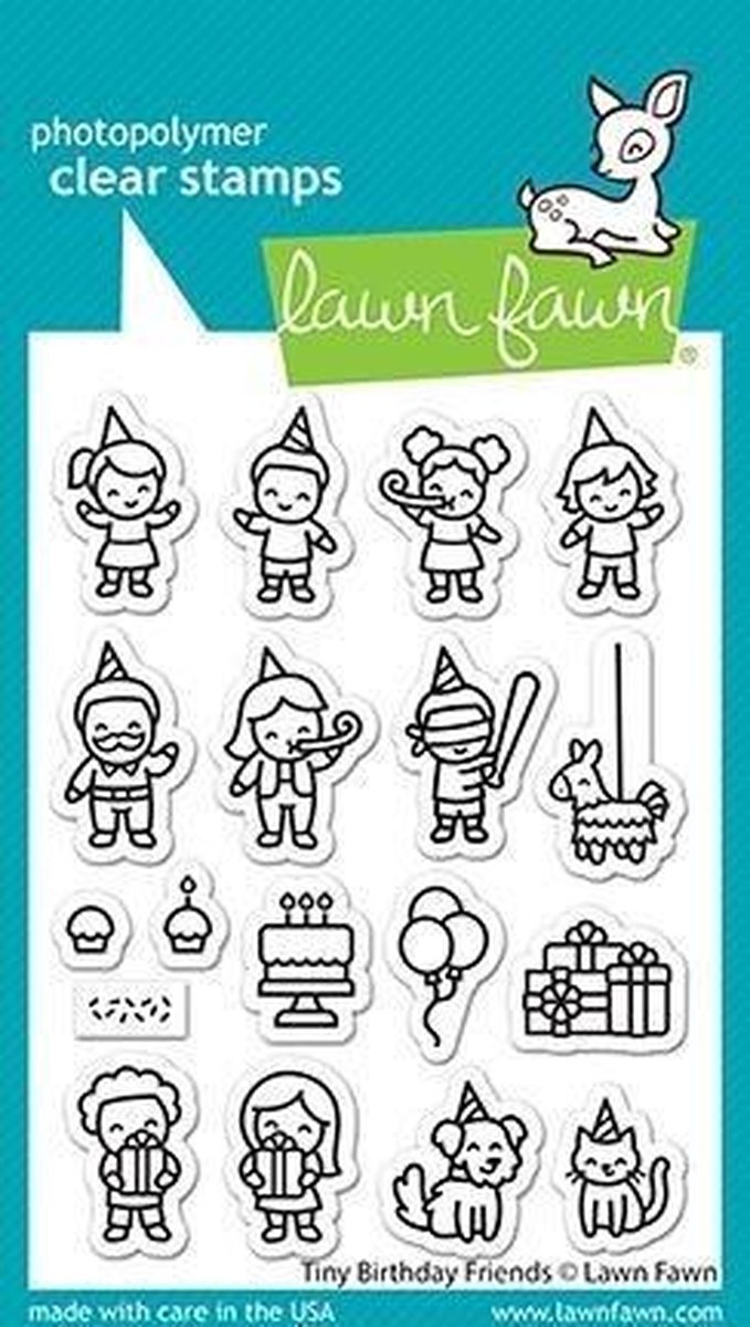 Tiny Birthday Friends Clear Stamps (LF2601)