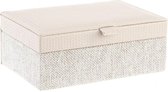 Doos-Juwelenkistje DKD Home Decor Linnen Traditioneel (18 x 12 x 8 cm)