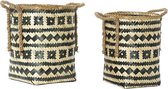Basket spelset DKD Home Decor Bamboe Touw Bali (2 pcs)