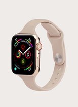 Siliconen Dun Apple Watch Bandje – Duister Roze – 38/40/41 mm – Series 1 2 3 4 5 6 7 SE – Geschikt voor Apple Watch