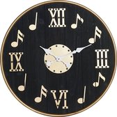 Muurklok DKD Home Decor Muzikaal Ijzer Hout MDF (60 x 4 x 60 cm)