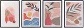 Schilderij DKD Home Decor Leafs (44 x 3 x 63 cm)