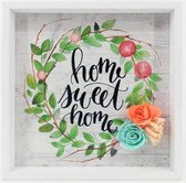 Schilderij Home Sweet Home (21 x 21 x 2 cm) 115773