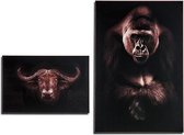 Schilderij Buffalo - Gorilla Koper MDF (3 x 121,5 x 81,5 cm)