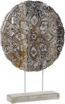 Decoratieve figuren DKD Home Decor Mandala Metaal Mangohout (29 x 7 x 42 cm)