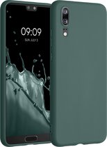 kwmobile telefoonhoesje voor Huawei P20 - Hoesje voor smartphone - Back cover in blauwgroen