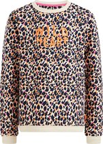 WE Fashion Meisjes sweater met luipaarddessin