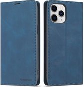 Forwenw Dream Series Magnetische Olierand Horizontale Flip Lederen Case met Houder & Kaartsleuf & Fotolijst & Portemonnee Voor iPhone 13 (Blauw)