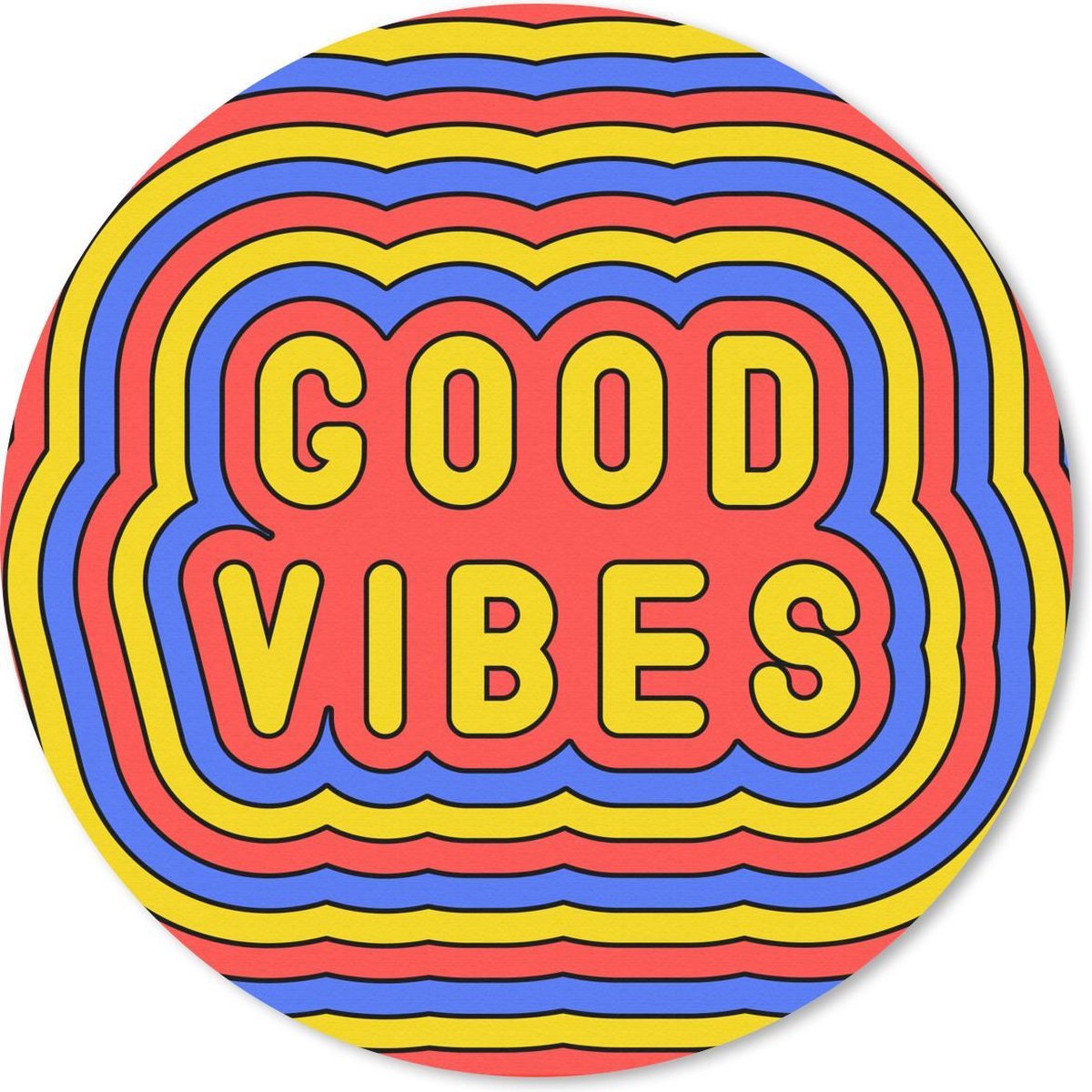 Muismat rond 30x30 cm - Mousepad Quote - Vintage - Retro - Ronde muismatten