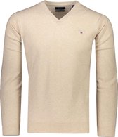 Gant Trui Beige Beige Normaal - Maat XXL - Heren - Herfst/Winter Collectie - Wol