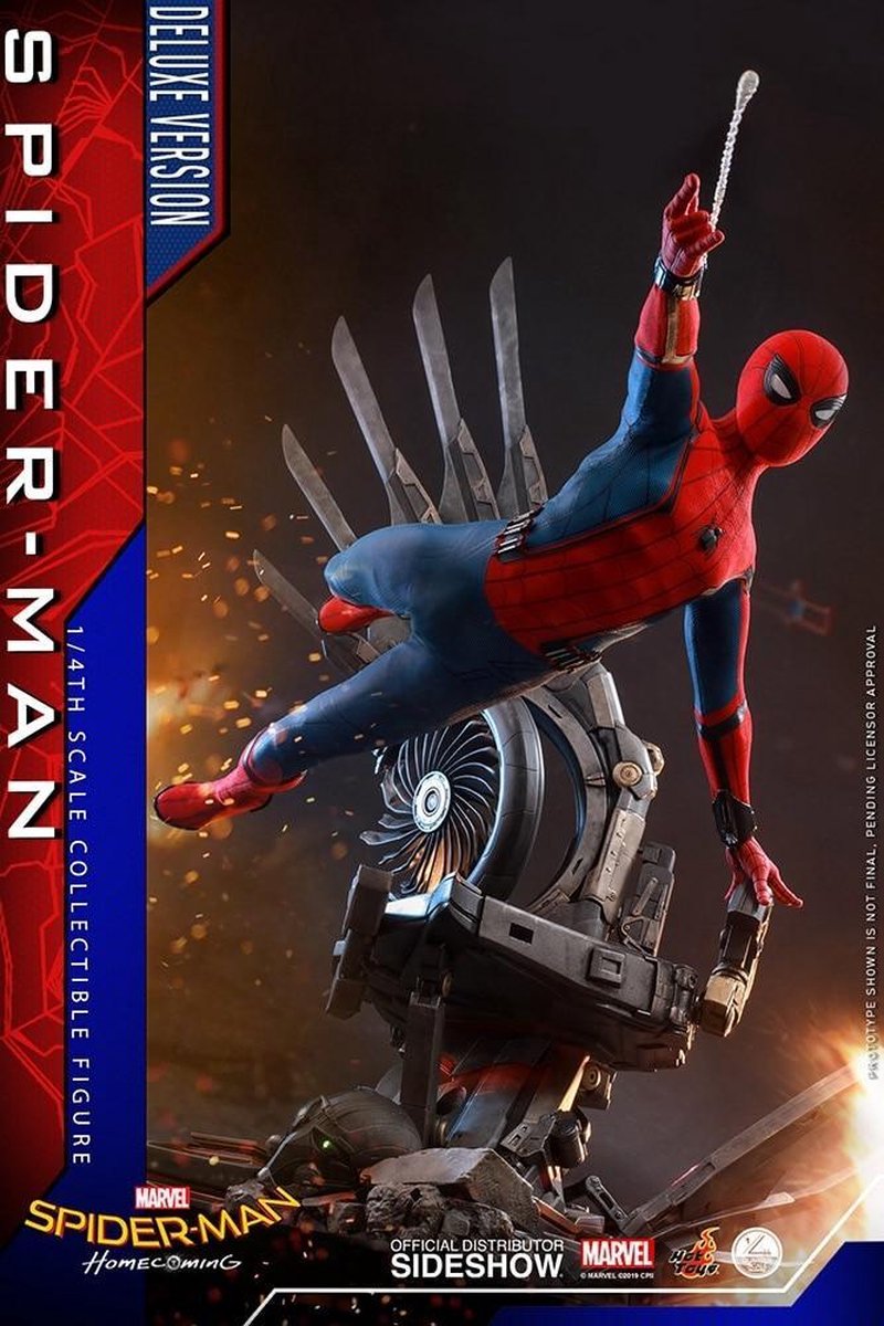 Hot Toys: Spider-Man: Homecoming - Spider-Man Deluxe 1:4 scale Figuur - Hot toys