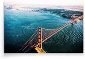 Walljar - Luchtfoto Golden Gate Bridge - Muurdecoratie - Poster