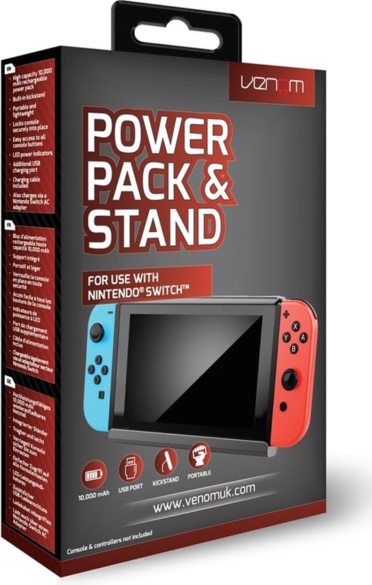 Nintendo Switch VenomX Venom Switch 10,000mAh Power Bank with Kick Stand - Switch | bol