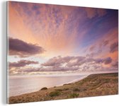 Glasschilderij - Kleurrijke lucht boven de stranden van Cape Cod National Seashore - 30x20 cm - Acrylglas Schilderijen - Foto op Glas