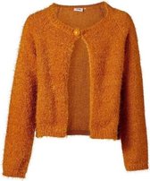 Meisjes vest mohair mosterd | Maat 140/ 10Y