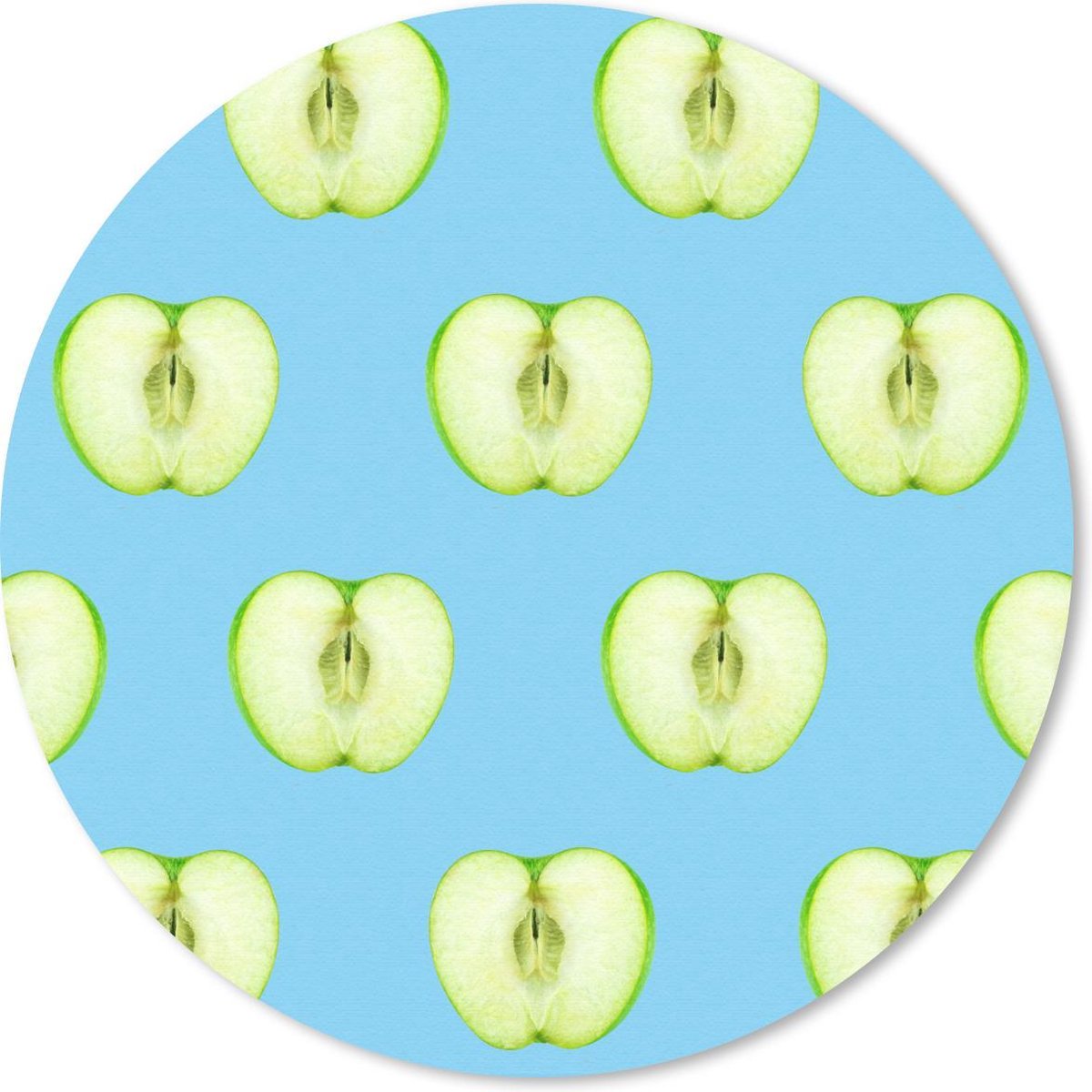Muismat rond 50x50 cm - Mousepad Appel - Pastel - Patroon - Ronde muismatten