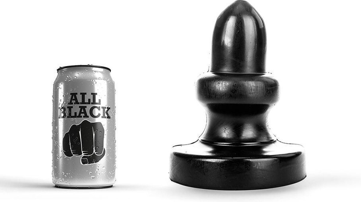 Goedkoopste All Black Buttplug 17 cm - zwart