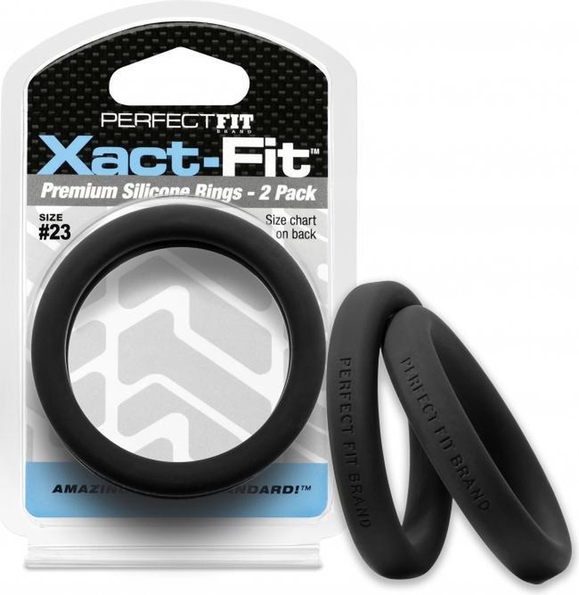 Goedkoopste 23 Xact-Fit Cockring 2-Pack - Black