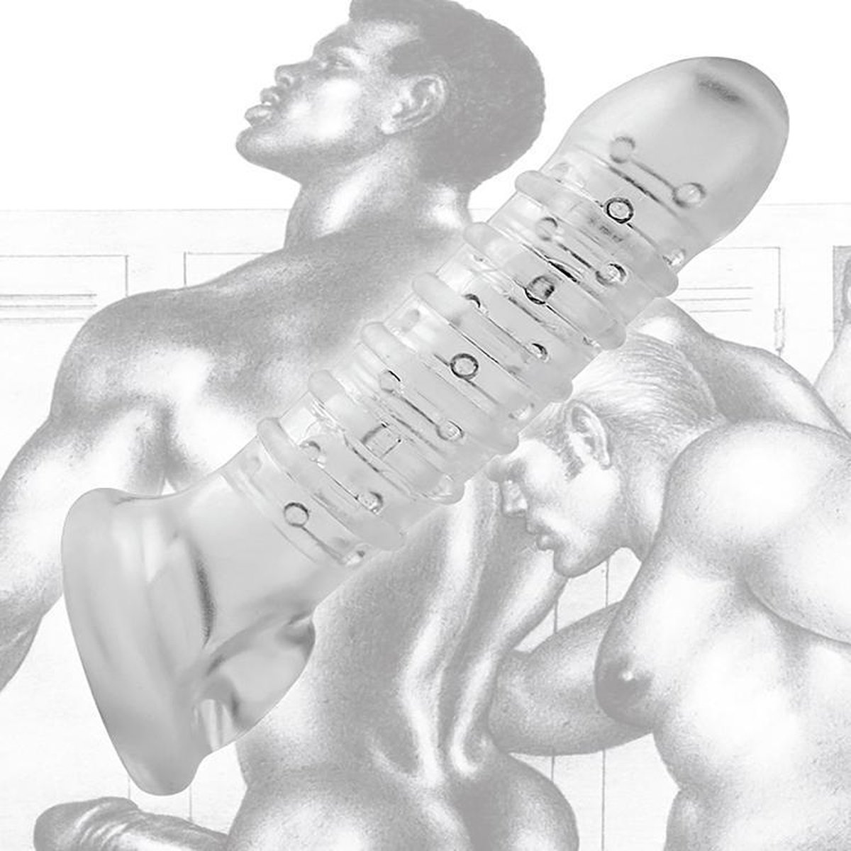 Goedkoopste XR Brands - Tom of Finland - Textured Girth Enhancer-Clear