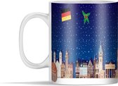 Mok - Illustratie van Berlijn in de nacht - 350 ml - Beker