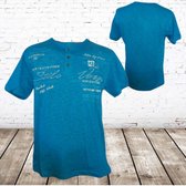 Heren t shirt Stilo verso felblauw -Violento-3XL-t-shirts heren