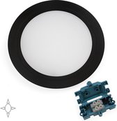 Emuca Ledverlichting Mizar voor meubel, diameter 84 mm, inbouw, geen adapter nodig, staal en kunststof, matzwart