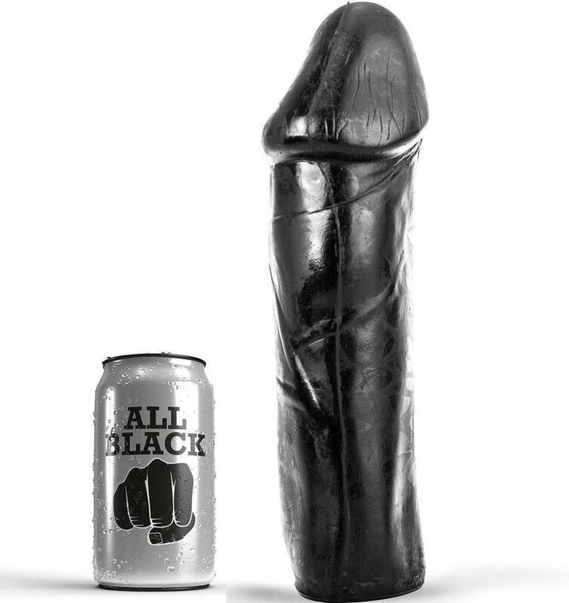 Goedkoopste All Black Zwarte realistische dildo met grote eikel