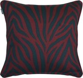 Hoyz | Zebra Bordo T Kussen | 60 X 60 | Sierkussen Voor Woonkamer Of Slaapkamer