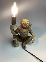 Zittende gouden apenlamp