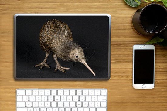 Sticker pour ordinateur portable - 14 pouces - Kiwi - Vogel - Zwart