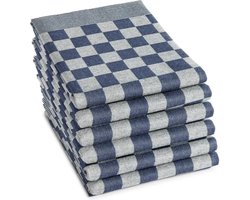 DDDDD - Barbeque - 6x Theedoeken - Set van 6 - 65x65cm - Blauw