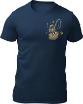 Bitcoin Fishing - Heren T-Shirt - Crypto - Doge Coin- Getailleerd - Katoen - Ronde Hals